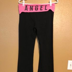 Great boot cut yoga pants with flip over waist.
